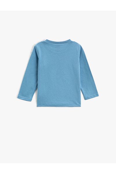 Koton Polar Bear Printed T-Shirt Long Sleeve Crew Neck