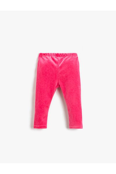 Koton Basic Ribbed Leggings with Elastic Waist