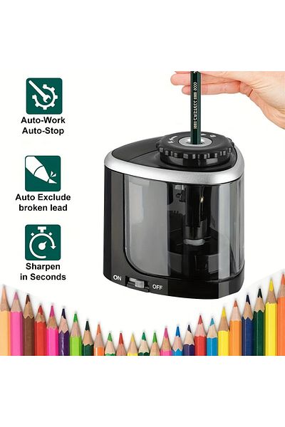 Choice Electric Sharpener Desktop Automatic Pencil Sharpener Suitable To Pencils (6-8mm) for Students Sc...