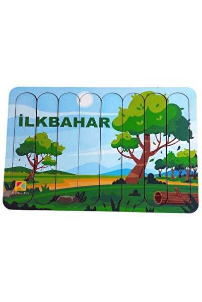 kayasan kids 4'lü Ahşap Stick Puzzle Set 4 Mevsim