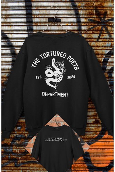 Fuddy Moda Φούτερ TTPD Est 2024 Unisex Oversize - Εκτύπωση στην πλάτη, χωρίς κουκούλα, στάμπα Taylor Swift