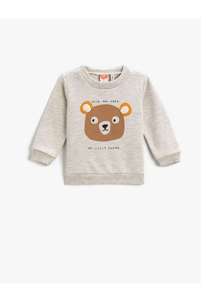 Koton Crew Neck Sweatshirt - Printed