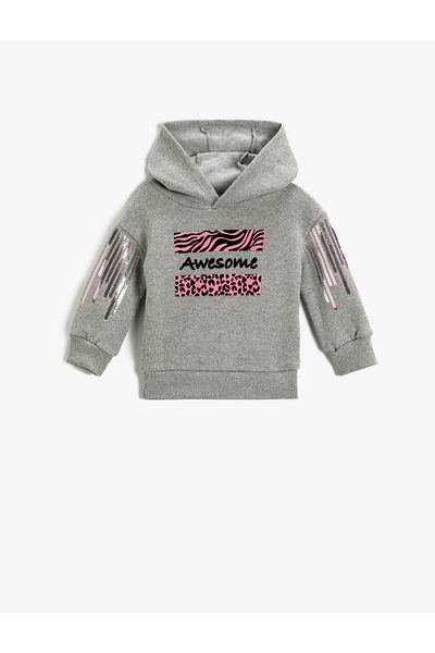 Koton Baby Girl Gray Sweatshirt 3WMG10012AK