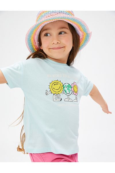 Koton Smileyworld® T-Shirt Licensed Short Sleeve Crew Neck