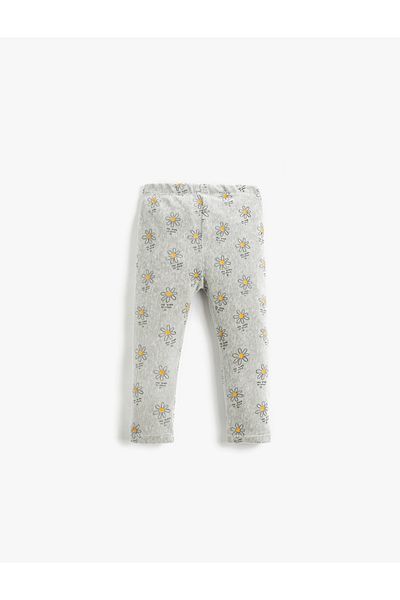 Koton Basic-Leggings mit Leopardenmuster und elastischem Bund