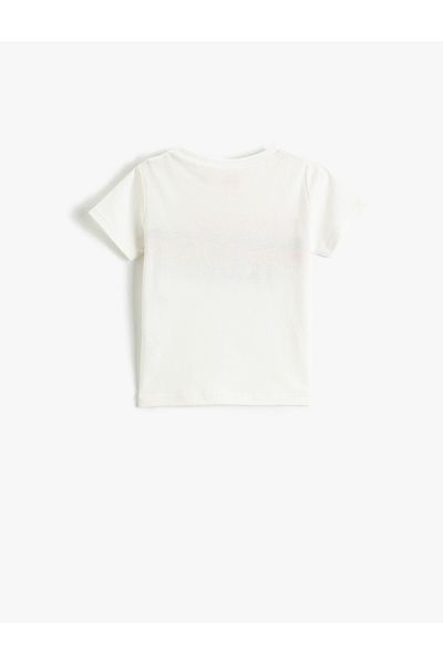Koton Tricou cu mânecă scurtă imprimat cu gât rotund