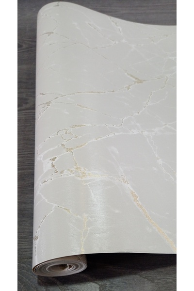 Oskar Gold mermer desenli silinebilir duvar kağıdı 53 cm genişliğinde 10 metr...