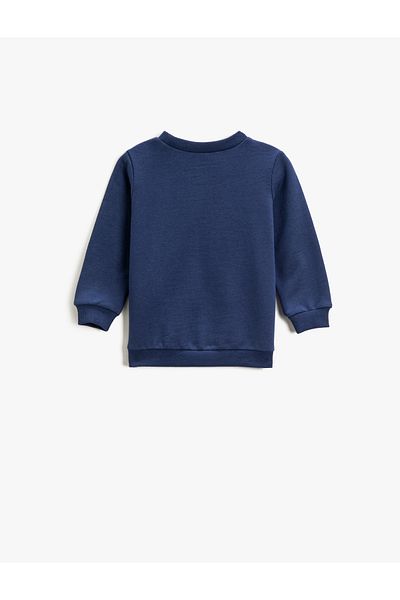 Koton Sweatshirt Long Sleeve Printed Crew Neck Cotton