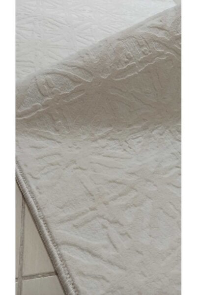 Merinos Rölyef Truva Bej Kaymaz Taban Kesme Halı Yolluk