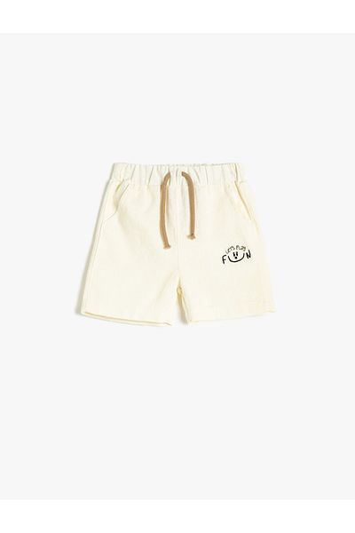 Koton Shorts Linen Blend Tie Waist Pocket
