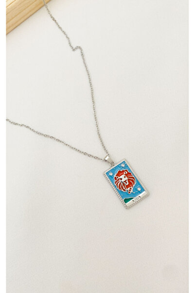 Sacha Accessories Leo Zodiac Silver Steel Necklace