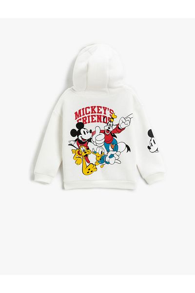 Koton Mickey Mouse And Friends Printed Licensed Hooded Sweatshirt