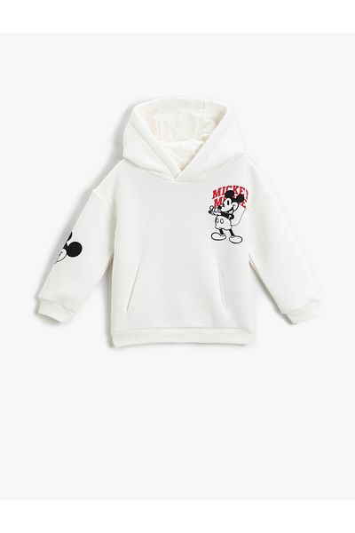 Koton Mickey Mouse And Friends Printed Licensed Hooded Sweatshirt