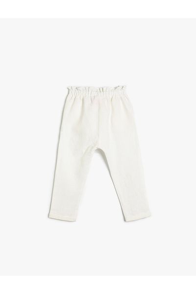 Koton Trousers Linen Blend Bow Pocket