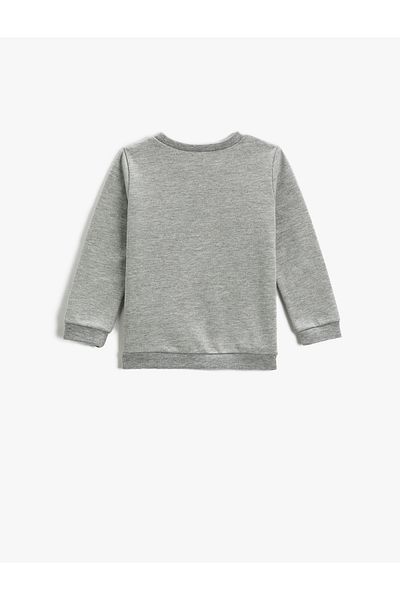 Koton Printed Sweatshirt Long Sleeve Crew Neck