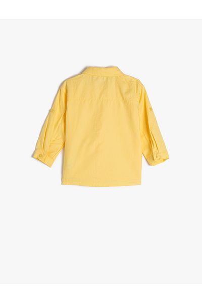 Koton Shirt Cotton Long Sleeve Pocket Detailed
