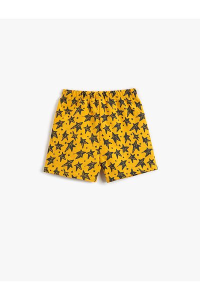 Koton Printed Shorts Tie Waist