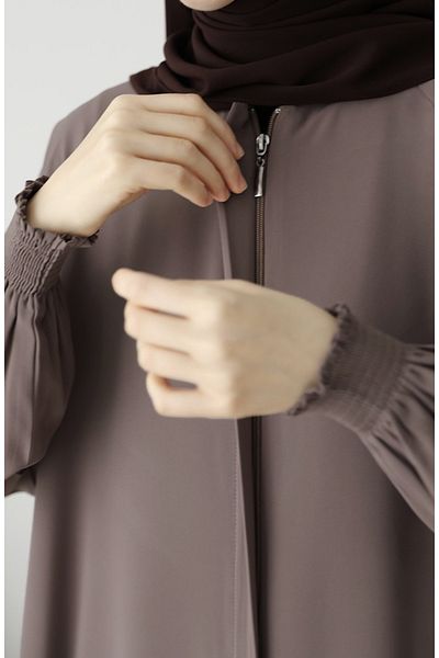 suhneva Mink Colored Asel Mevlana Flared Ferace