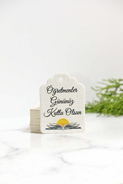 Vice Öğretmenler günü etiketi,  Öğretmenler Gününüz Kutlu Olsun baskılı 50 Adet kart (4,5 x 6 Cm )
