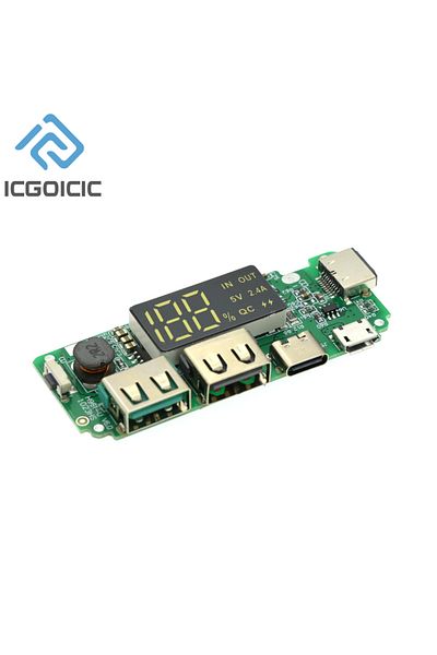 Choice 5v 2.4a Type-c Lithium Battery Charger Board Led Dual Usb 5v 2.4a Micro Or Type-c Usb Mobile Power