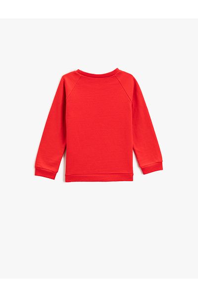 Koton New Year Themed Printed Sweatshirt Cotton
