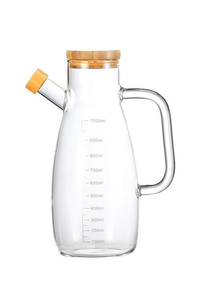 Pikas Borosilicate Glass Oil Vinegar - Vacuum with Bamboo Lid