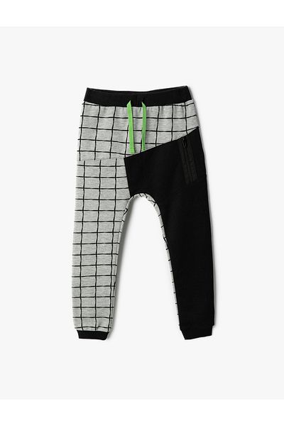 Koton بنطال رياضي من نوع Jogger بخصر مربوط وربطة عنق متباينة الألوان