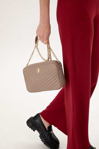 U.S. Polo Assn. Women's Mink Chain Strap Crossbody Bag 50300327 -Vr052
