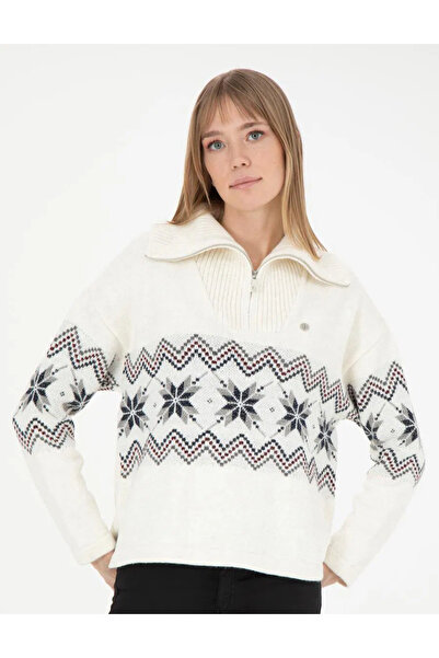 Pierre Cardin Ecru Knitwear Sweater