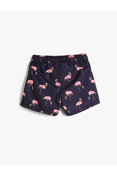 Koton Σορτς μαγιό Flamingo Print - Με δέσιμο στη μέση και διχτυωτή επένδυση