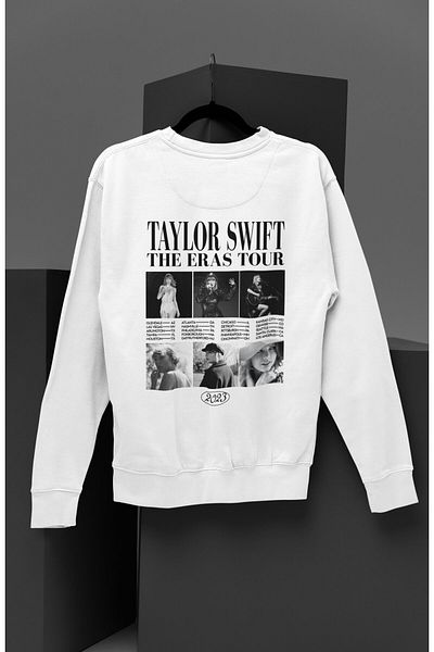 Fuddy Moda Hanorac unisex Taylor Swift Eras Tour cu imprimeu pe spate, hanorac supradimensionat cu imprimeu Taylor