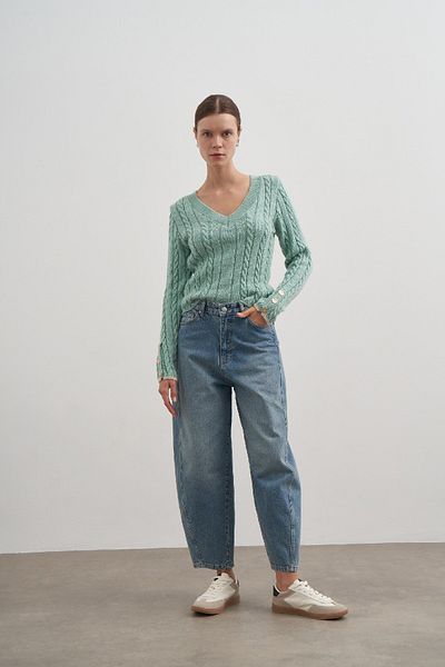 PARKhande Sleeve Buttoned Sweater