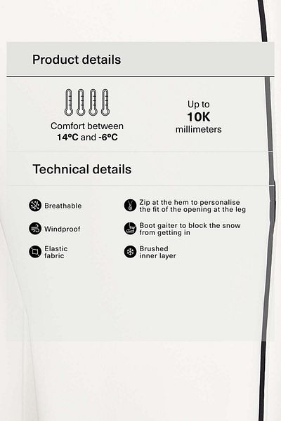 Oysho SKI 10K flare trousers with piping
