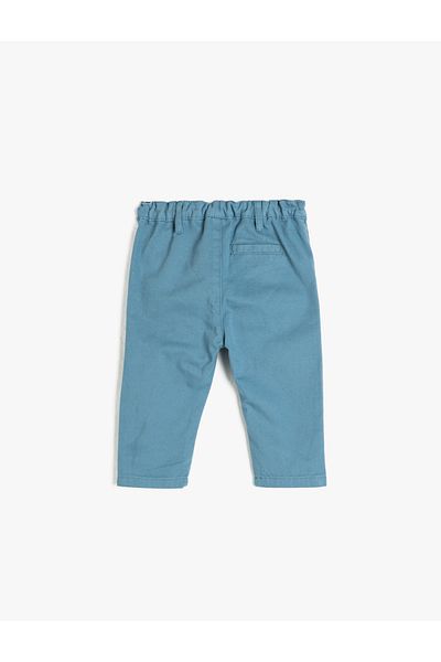 Koton Pants with Pockets, Cotton, Adjustable Elastic Waist