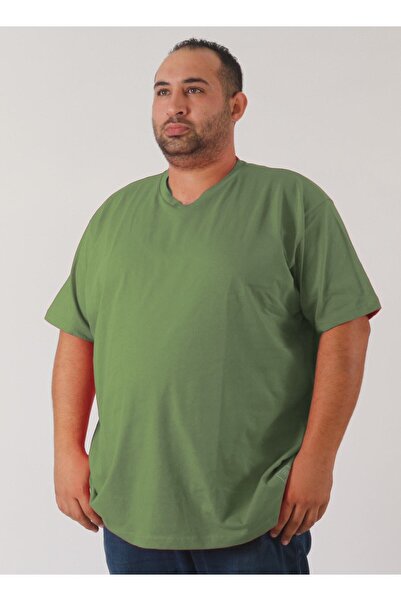 rood Unisex Large Size V-Neck T-Shirt