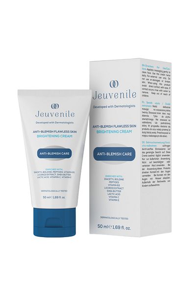 Jeuvenile Juvenile Anti-Pete, Cremă pentru strălucirea pielii, Uniformizează nuanța pielii și Reduce petele, Fără parabeni,