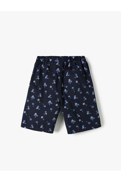 Koton Chino Shorts Pocketed Palm Printed Cotton