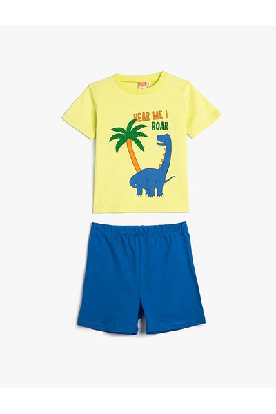 Koton Set 2 pantaloni scurți tricou imprimat bumbac