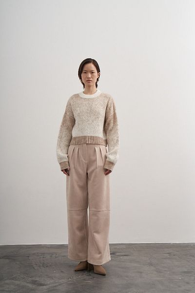 PARKhande Pique Knit Crew Neck Sweater