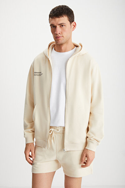 GRIMELANGE MAXWELL Erkek 3 İplik Vanilya Sweatshirt