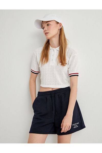 Koton Mini Shorts with Pockets Comfortable Fit Tie Waist