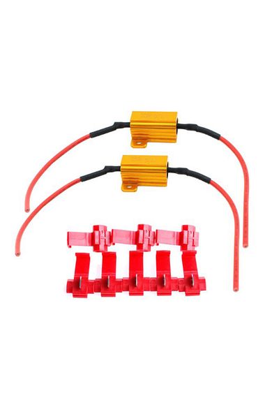 APWIKOGER 2pcs Anti-flashing Resistance Decoder 6ohm 25w Wirewound Resistor Waterproof Led Decoder Load Res...
