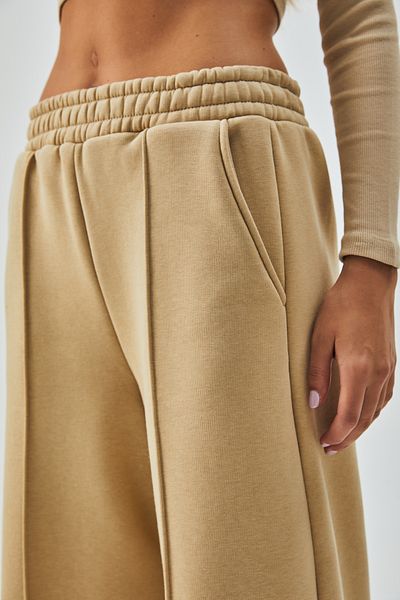 minaaise Sand Beige Φούτερ με φαρδιά κοπή και ελαστική μέση - 26237