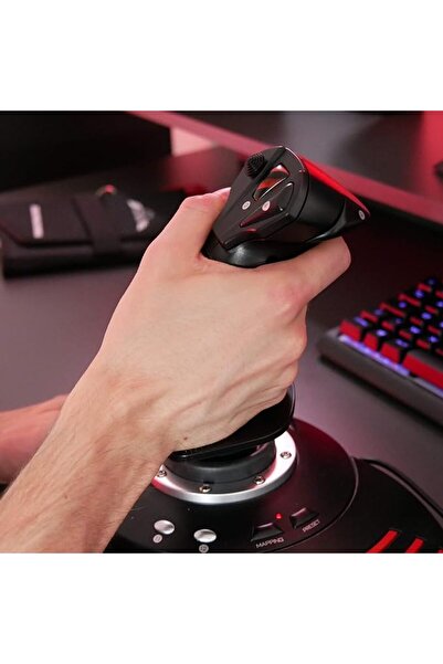 Thrustmaster T.Flight Stick X: عصا تحكم مع دفة، وأزرار قابلة لإعادة البرمجة، وخانق، ومتوافقة مع الكمبيوتر الشخصي/USB