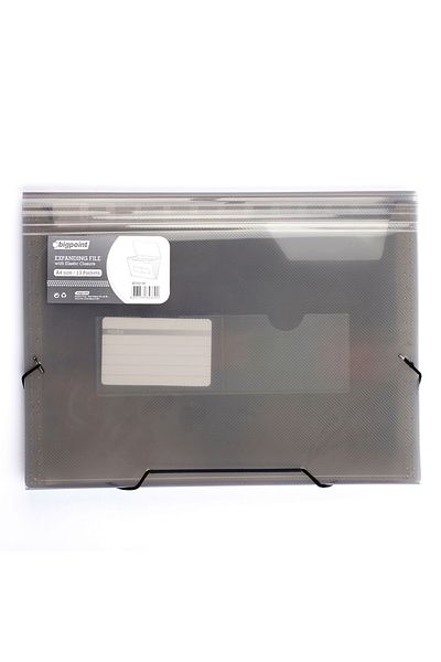 Bigpoint A4 Gusseted File - 13 Pockets and Elastics, Smokey X 2 Pieces