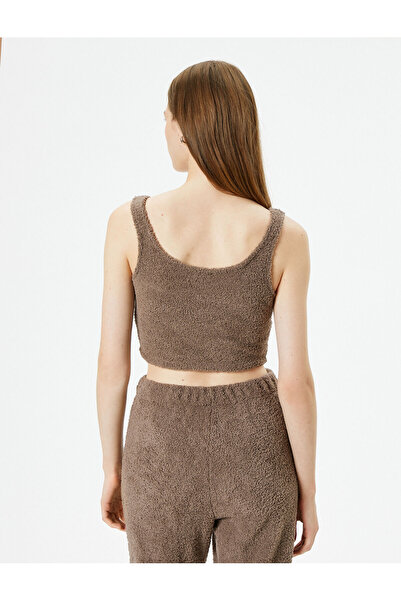 Koton Polar Pajama Top with Crop Straps