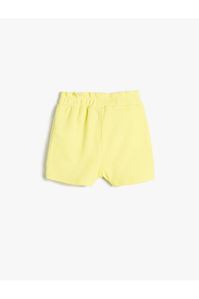 Koton Basic Shorts Elastic Waist Ribbed Cotton