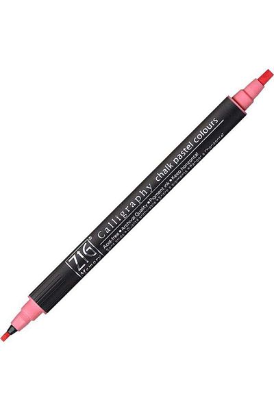 Zig Double Sided Calligraphy Pen Pastel Tones 2 mm - 3.5 mm 021 Pink