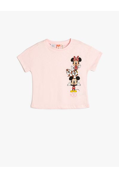 Koton Minnie Mouse T-Shirt Licensed Short Sleeve Crew Neck Cotton