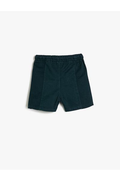 Koton Shorts Tie Waist Elastic Print Detailed Pocket Cotton